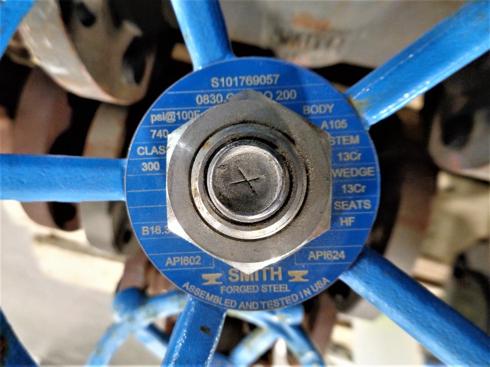 Smith 2" 300# A105 Gate Valve, 13Cr Stem, 13Cr Wedge, HF Seats